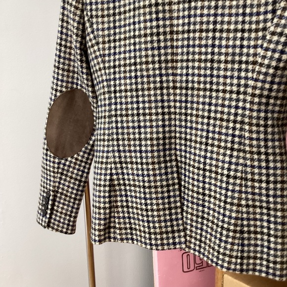 J. Crew Wool Houndstooth Blazer with Elbow Pads NWT - Picture 5 of 9